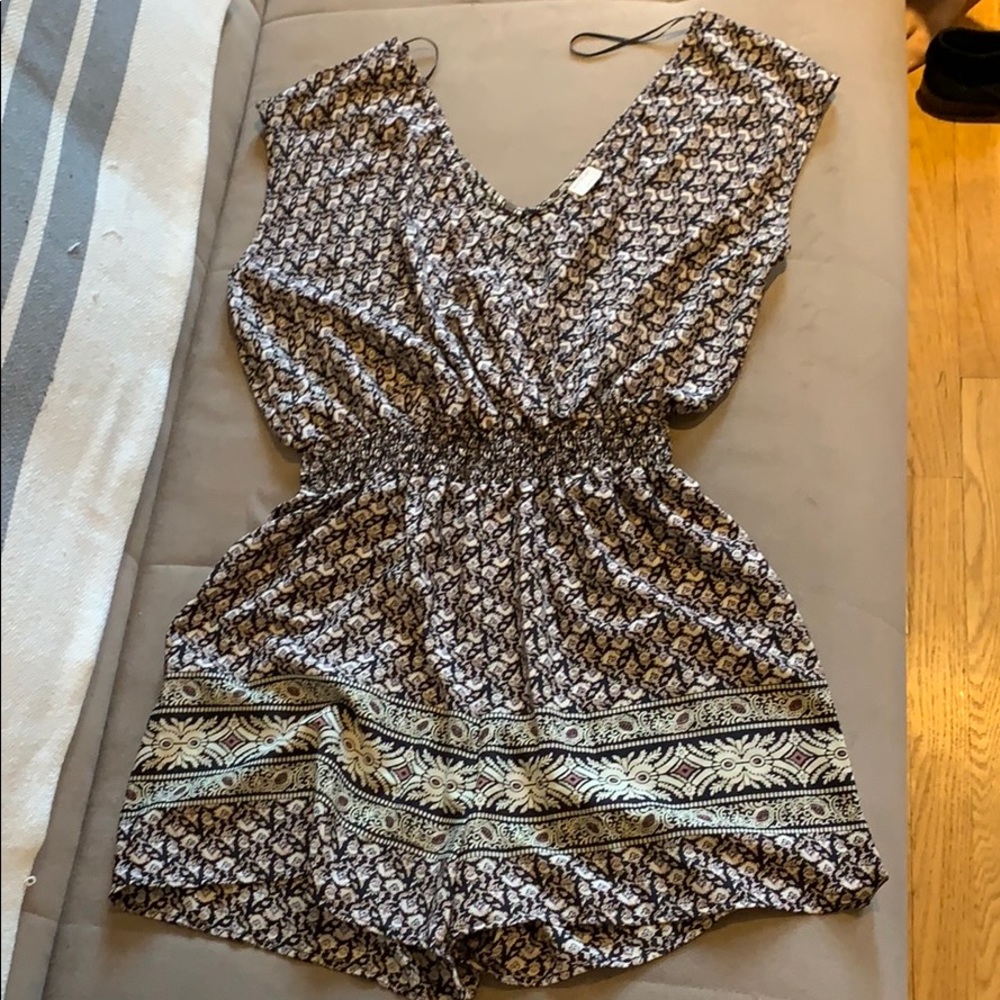 Printed romper jumpsuit